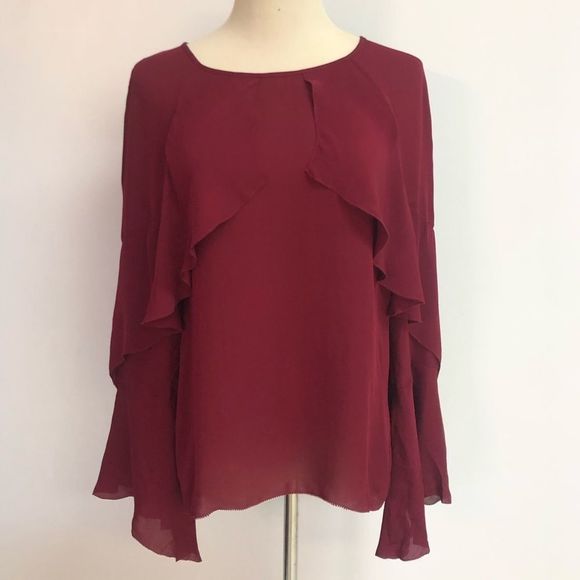 Nicole Miller Tops - NICOLE Miller Artelier Long Sleeve Silk Blouse